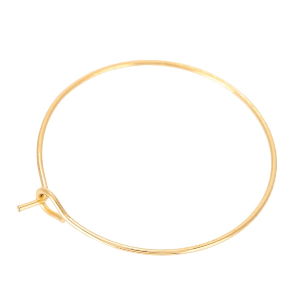 100Pcs Gold/Silver Color Steel Circle Earring Loops Earring Hoop Rings  Earrings Pendant