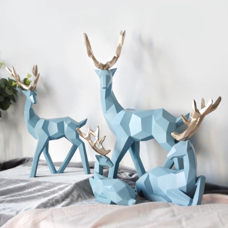 Deer Resin Crafts: Home Decoration Ornaments for TV Cabinets and Living Rooms