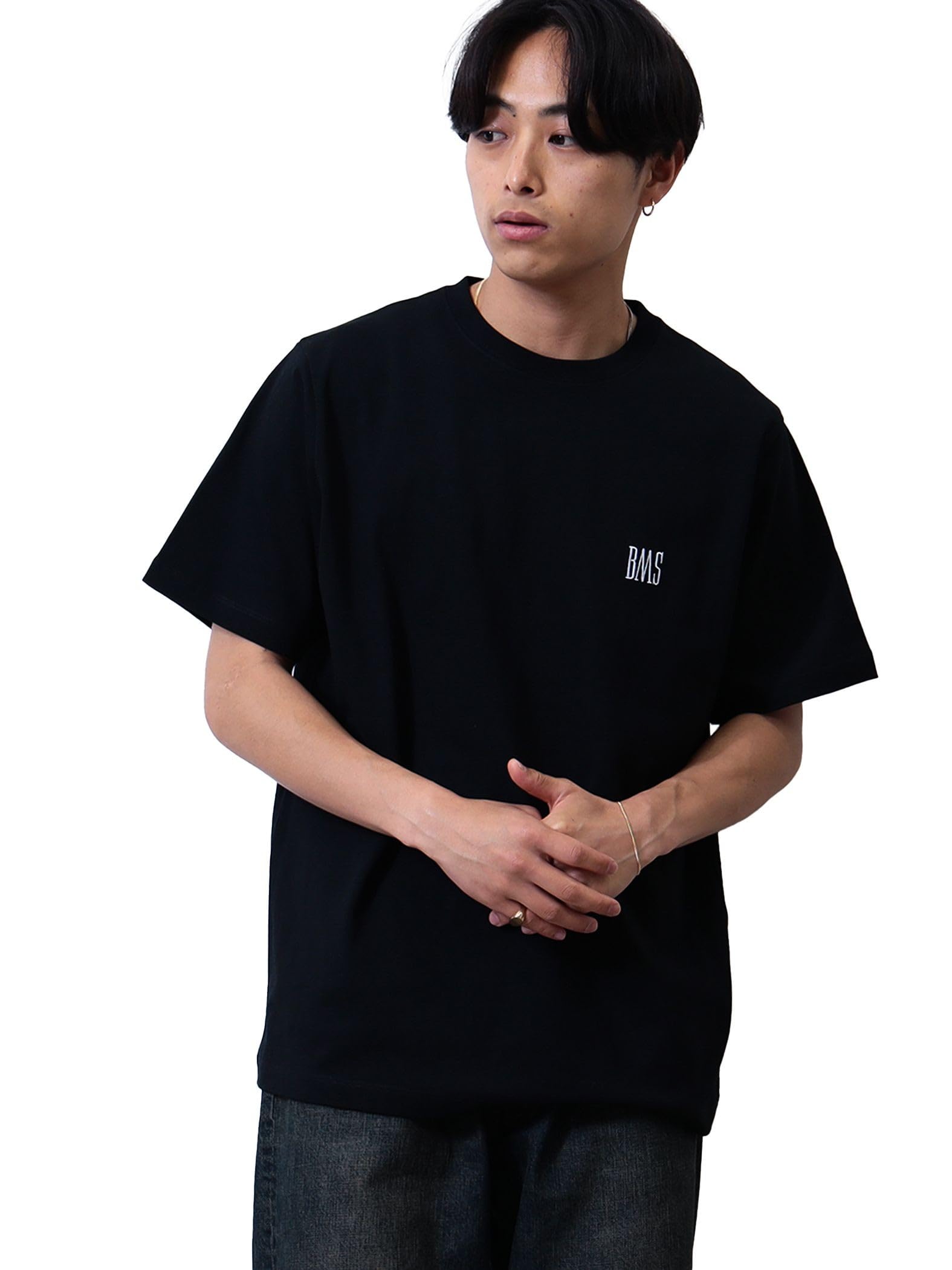 

Beams S/S TEE BMS Logo Basic T-Shirt Black Small 11041321803