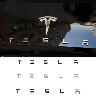 Ymbfz0 ABS Car Front Hood Rear Trunk Emblem Sticker Decoration for Model 3 Model S X Y Roadster Auto Exterior Decal Accessories