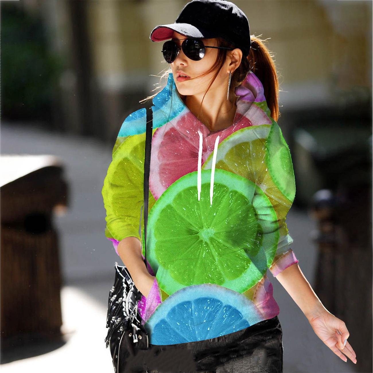 

Модные осенние толстовки с принтом фруктов и арбуза с 3D-принтом для мужчин и женщин, повседневные толстовки с капюшоном большого размера, пуловеры, спортивные костюмы, одежда 6XL