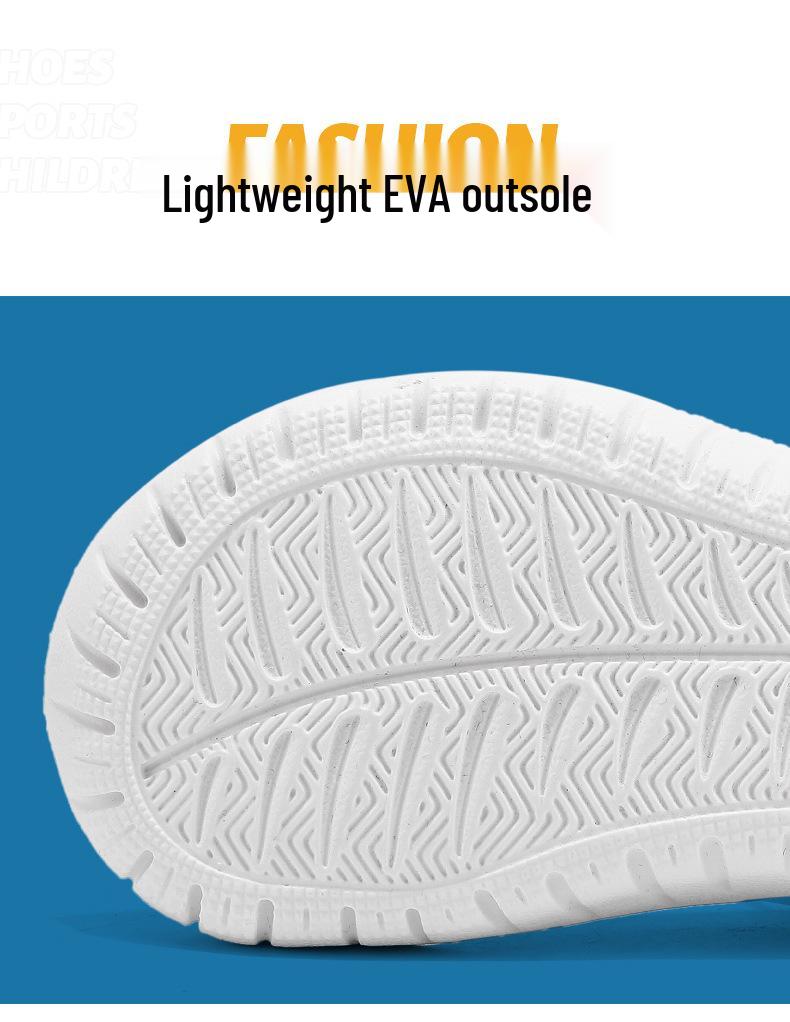 Kids' Cross-Strap Waterproof EVA Beach Sandals - Trendy Summer Sports Shoes for Boys and Girls