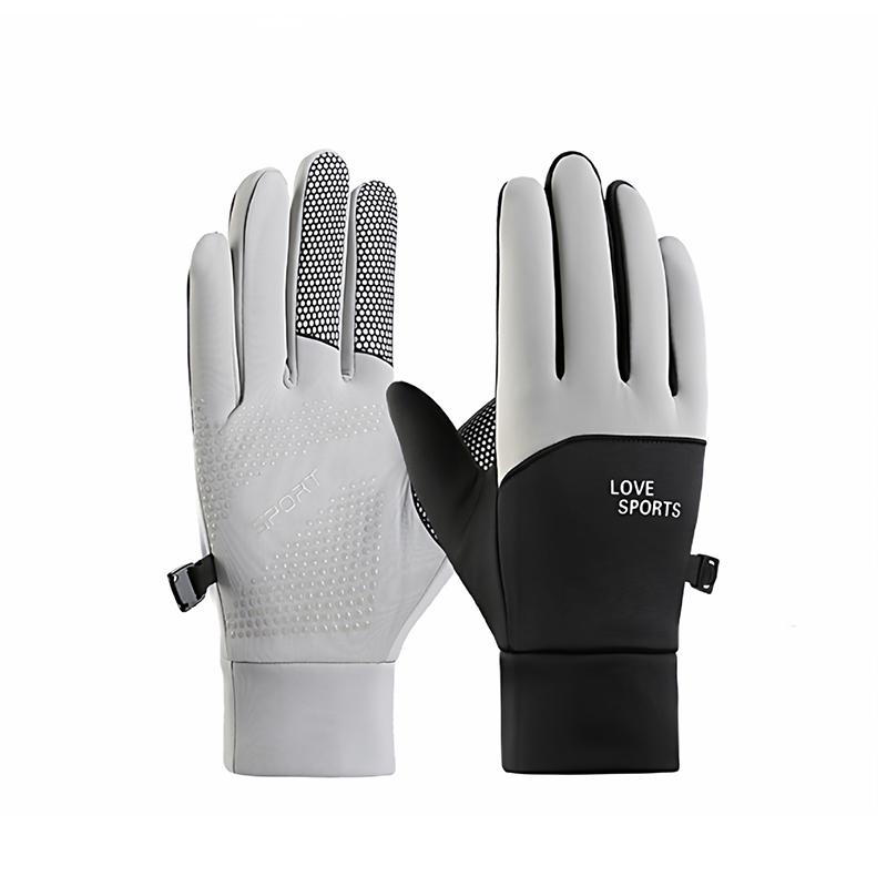 Windproof And Waterproof Outdoor Gloves Touch Screen Thumb And Index Finger Fingertips Warm Gloves For Running Cycling