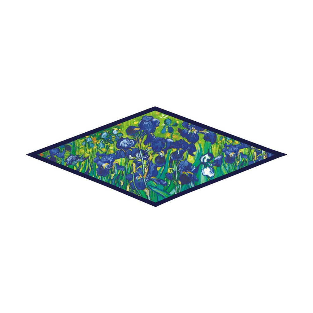 2023 Van Gogh Oil Painting Diamond Scarf Woman Fashion Silk Scarf Luxury Bandana Headband Hijab Foulard Neckerchief Shawl