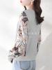 Maria Marfa Pucci Print Dolman Sleeve Long Sleeve Cutout Available in 4 Plus Korean Fluffy Office Loose Chiffon Floral Floral Pucci Print Women's Top,