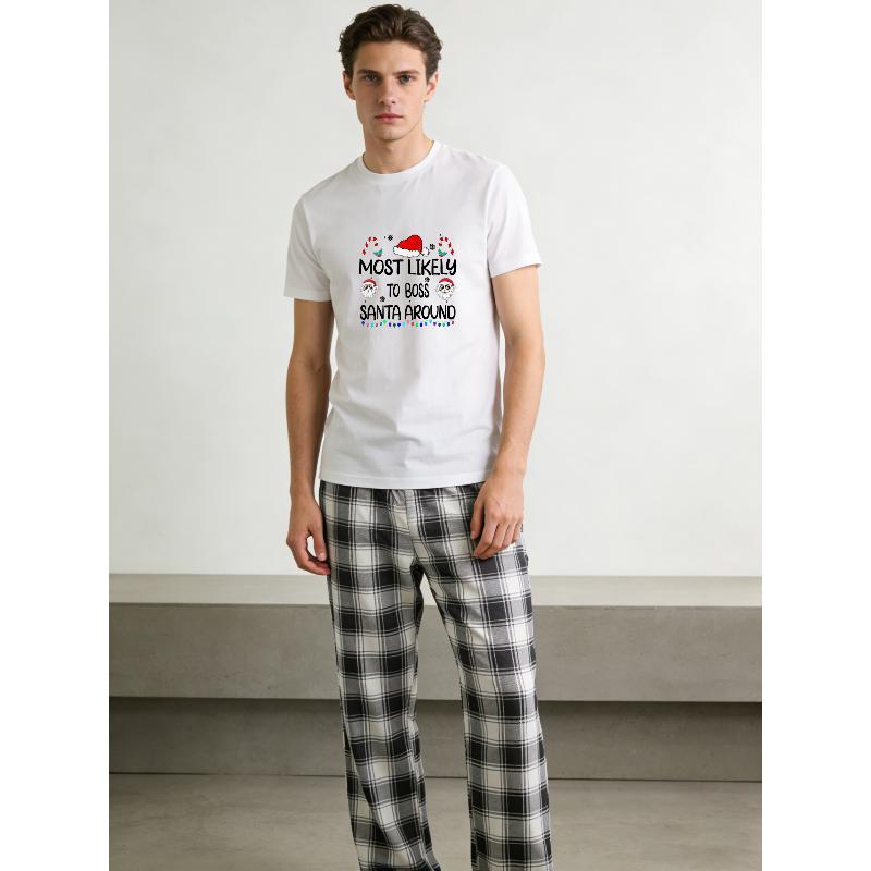 

Short Sleeve & High-Waist Plaid Pants Set, Stylish & Suitable for Streetwear Looks XXL білий