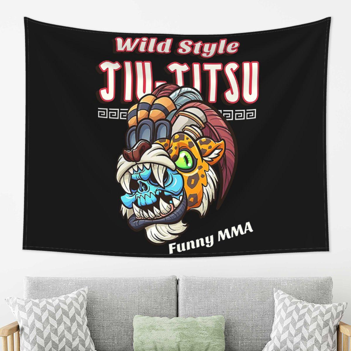 

Jiu Jitsu Tiger And Dragon Tapestry Decoration Art Aesthetic Tapestries for Living Room Bedroom Home Wall Cloth Wall Hanging 74x94cm(29x37in)