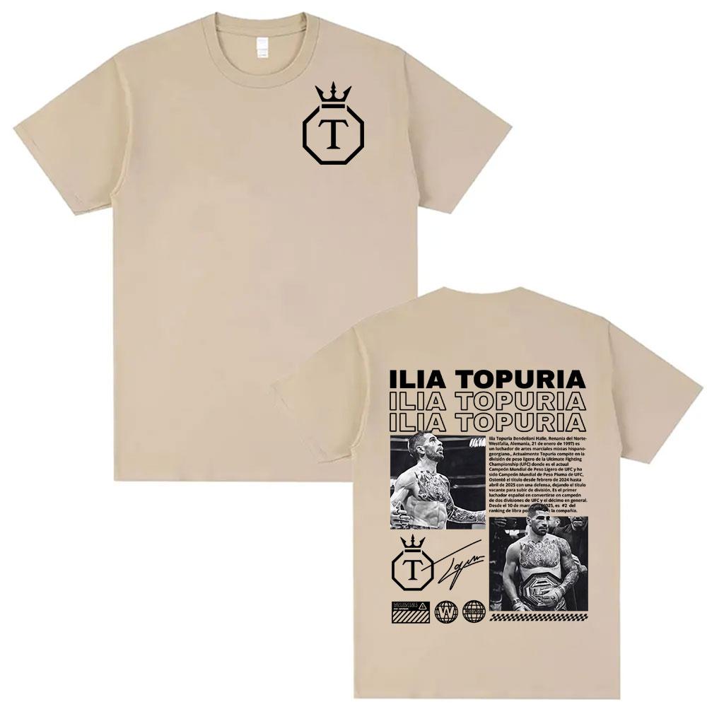El Matador Ilia Topuria Merch Men's and Women's Limited Edition T-shirt 100% Pure Cotton Casual Retro Hip-hop Fashion T-shirt