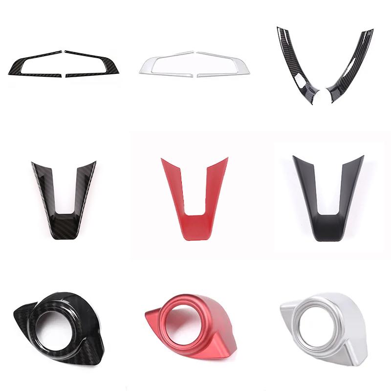 ABS Carbon Fiber Style Car Steering Wheel Cover Trim For Alfa Romeo Giulia 2017 2018  Interior Accessories