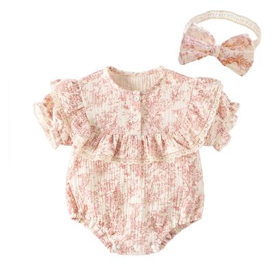 Tuschemalerei Sommer Neugeborenen Baby Mädchen Bodys Baumwolle Kleinkinder Mädchen Overalls Onesie Kleidung