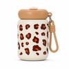 Leopard Print Straw Thermos Cup 360ml Drinking   Water Cup Insulated  Water Bottle  Kitchenware