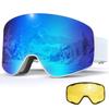 VCOROS Ski and Snowboard Goggles with Dual-Layer Magnetic Lenses, Windproof, Snowproof, and Fog-Resistant, OTG, Wide Field of View, Detachable Lenses,