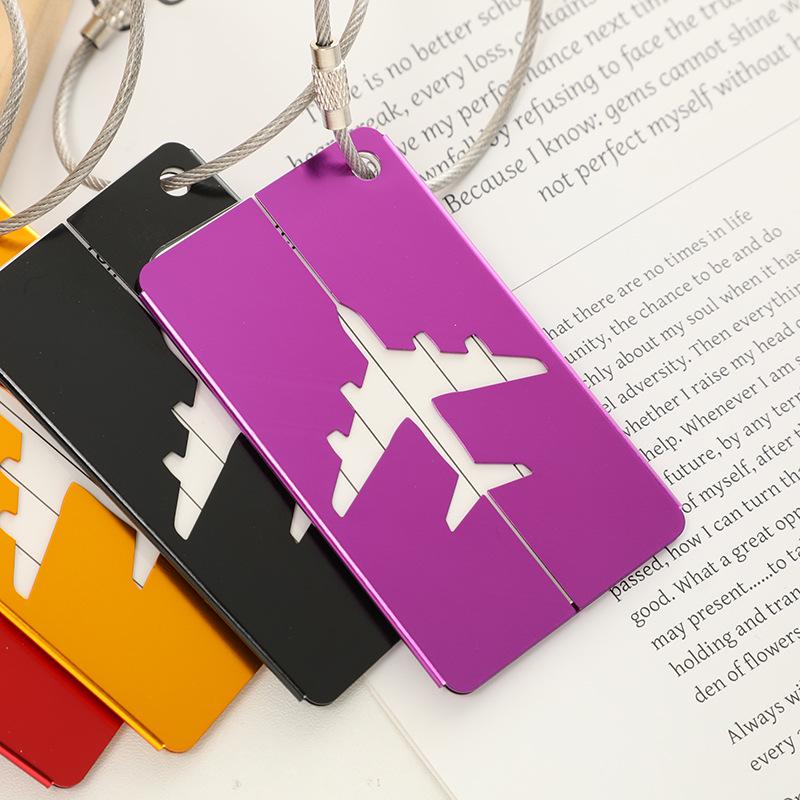 Flugzeugförmiger Aluminium-Gepäckanhänger und Geschäftsgeschenk