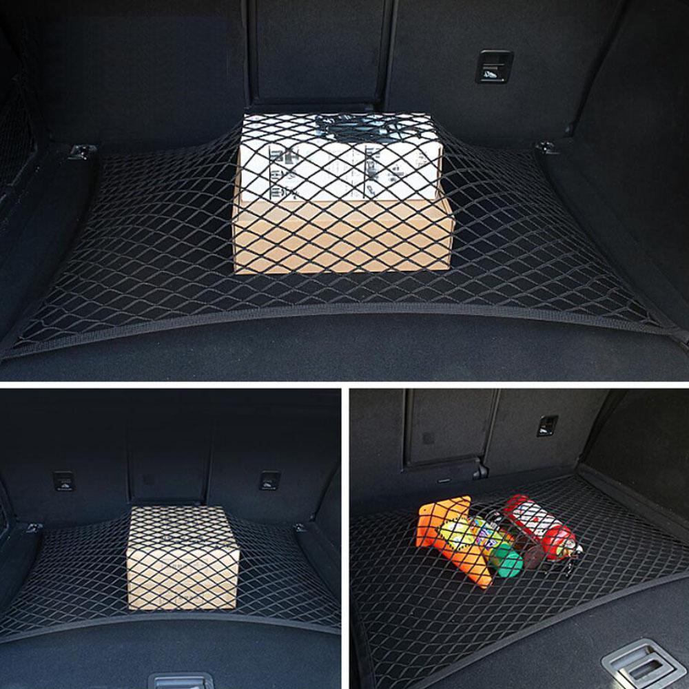 110x60cm Car Trunk Mesh Organizer Luggage Stuff Goods Fix Net Storage Holder Universal Auto Truck Cargo Bag with Hook