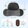 Heated Neck Pillow with 3 Vibration Massage Modes,Thermostatic Heating, Gray, Contoured Design for Optimal Comfort, Therapeutic Sleep Aid