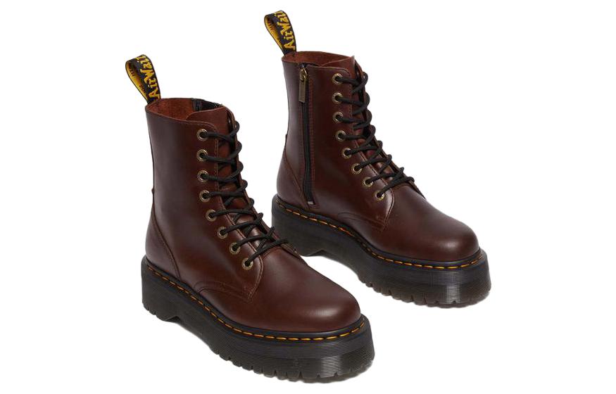 Women's Boots Dr.Martens Jadon Leather Short Ankle Boots Women's Dark Brown