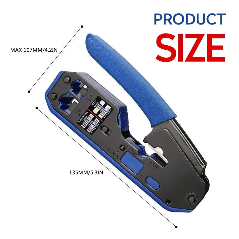 RJ45 Tool Network Crimper Cable Crimping Tools for RJ45 Cat7 Cat6 Cat5 RJ11 RJ12 Modular Plugs Metal Clips Pliers Tools Set