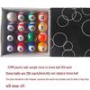 Mini Plastic Billiard Balls Set for Kids - 18mm, 25mm, 32mm Black Eight Balls, Toy Pool Balls