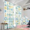 2pcs,2D Plane Printing Popular Curtains Colorful Concentric Circles Polyester Fabric (without Rod) Room Decor Ldeal for Room,