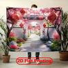 2D Feder Kirschblüten Zaunwand, Wasserdichte Chinesische Hofkulisse für Hof Terrasse Garten Dekoration