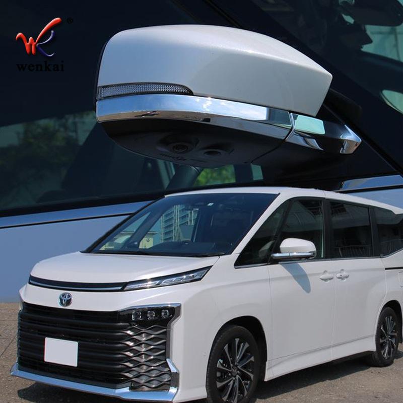 4Pcs ABS Chrome Side Rearview Mirror Strip Cover Trims Sticker For Toyota Noah Voxy 90 Series