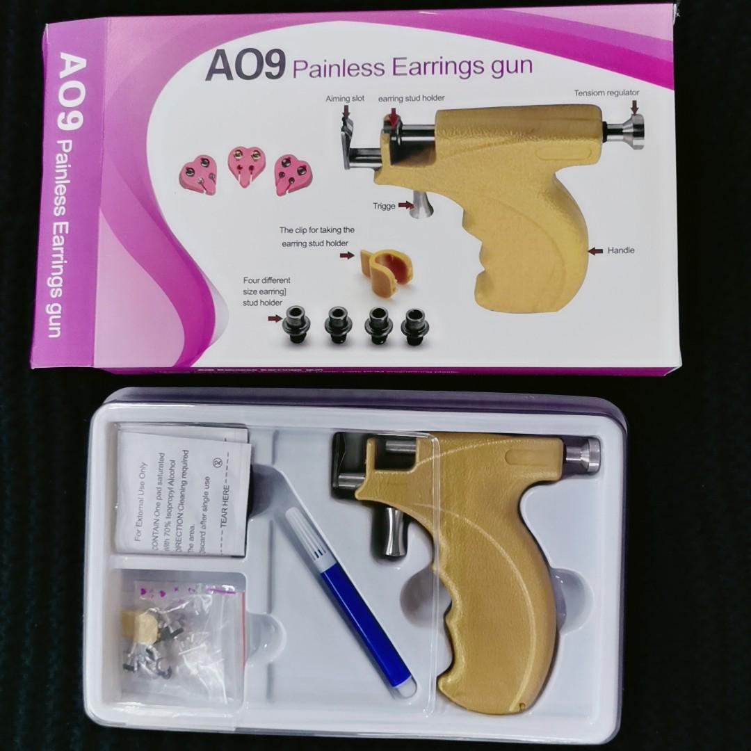 Набор для пирсинга ушей из нержавеющей стали - Пистолет-заклепка для ювелирных и маникюрных салонов