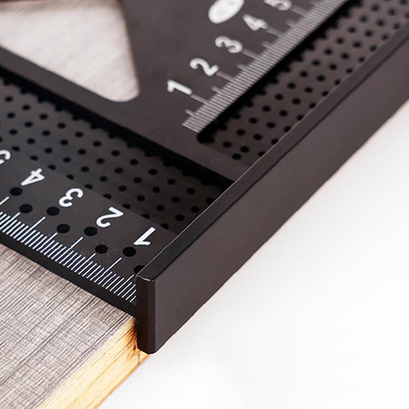 7 Inch Aluminum Precision T Square Protractor Marking Gauge Carpenter Square Measuring Layout Tool Metal Triangle Ruler