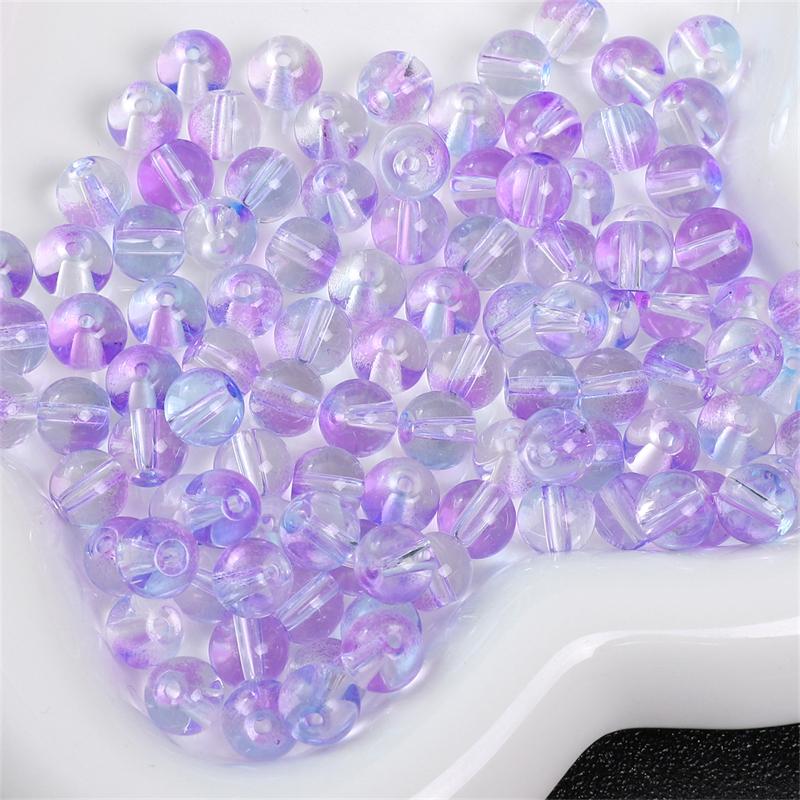 8mm 50pcs/bag Jelly Glass Bubble Beads DIY Necklace Bracelet Earrings Ring Jewelry Accessories