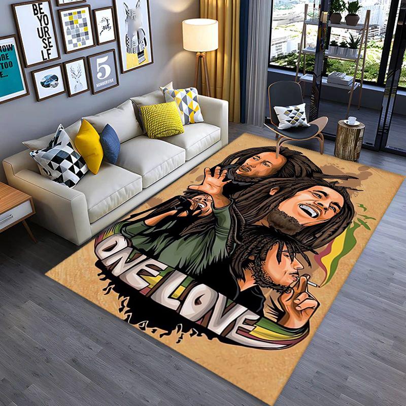 Vibrant Peace Love Harmony carpet floor mats Doormat Dormitory decoration Art Bathroom mat
