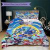 Sonic Cartoon Prints bedding, duvet cover and pillowcases, birthday gift (1 duvet cover + 2 pillowcases, pillow insert not included)JM008