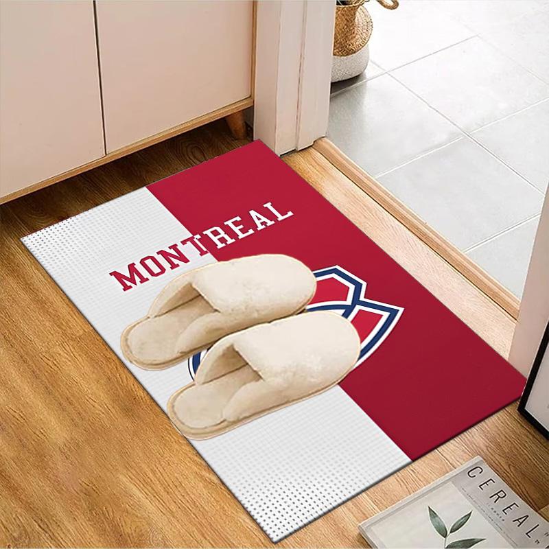 Canadiens Eishockey Team Fußmatte für Wohnzimmer, Spielzimmer, Büro, Schlafzimmer, Bürobodenmatte Verspieltes Design, Weihnachts-Fan-Geschenke