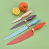 Colorful Rose Gold Six Piece Stainless Steel Kitchen Knife Set Gift Box Knife Set