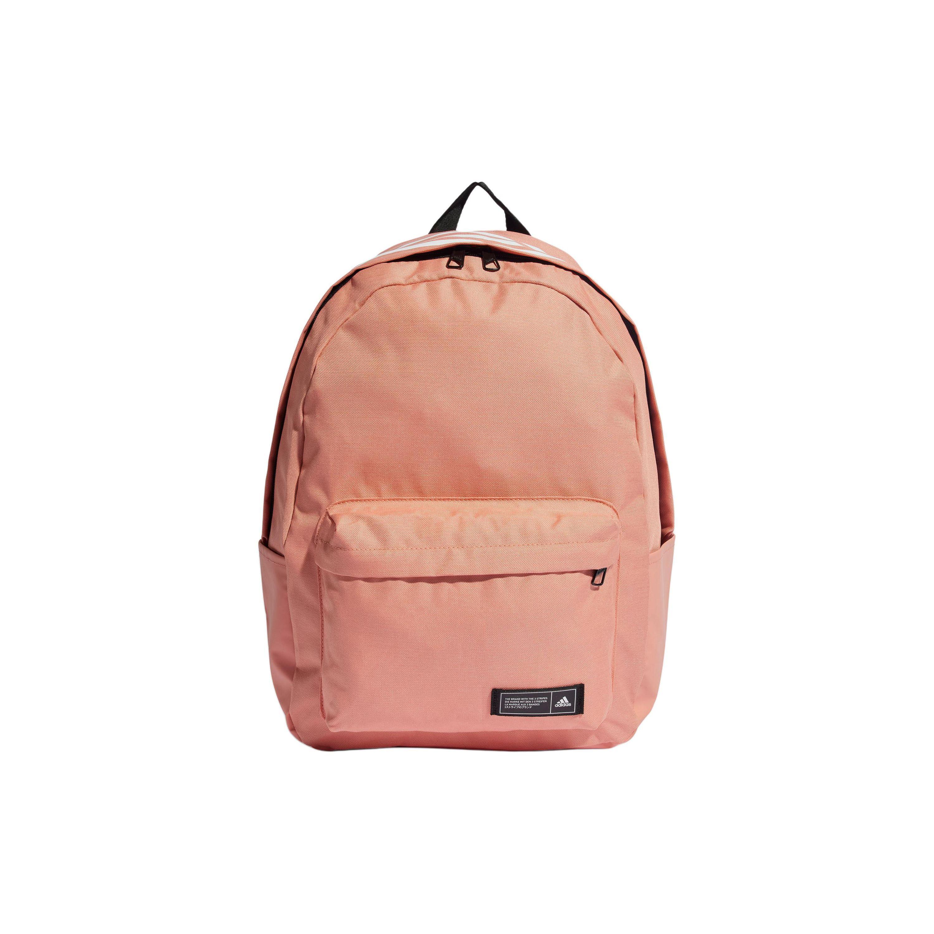 Adidas Classic Sports Zipper Backpack Unisex Backpack Brown White IL5784 Earth Umber & White