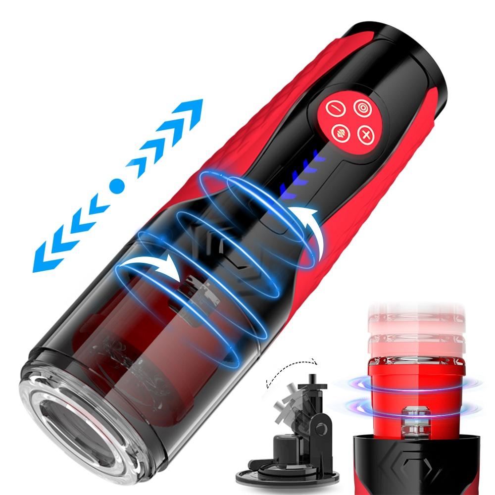 Telescopic Rotation Male Masturbator Vagina Masturbation Blowjob Automatic Male Mastubator Cup Adults Piston Sex Toys for Men