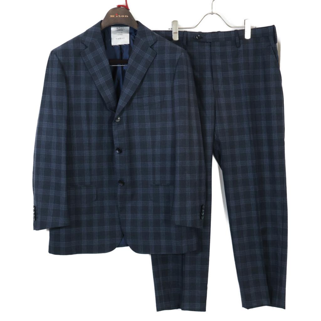 Kiton UA81S0552314002 Μοντ.EVO Μπλε Καρό Κοστούμι σετ κοστουμιού 50/52 ΜπλεΜεταχειρισμένο