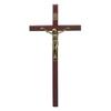 Krzyż wiszący drewniany ciemny 15 cm
