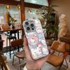 Sanrio Hello Kitty Cute Silver Phone Case for Apple 16