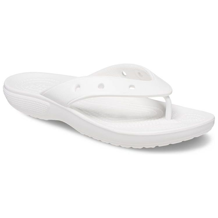 Crocs Classic Flip Comfortable Casual Slippers Unisex Slippers White 207713-100