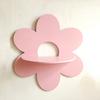 Yousheng Rustic Floating Shelf Wall Display Shelf Wooden Flower Shaped Storage Organizer for Crystal Plants Living Room Kitchen Home Decor