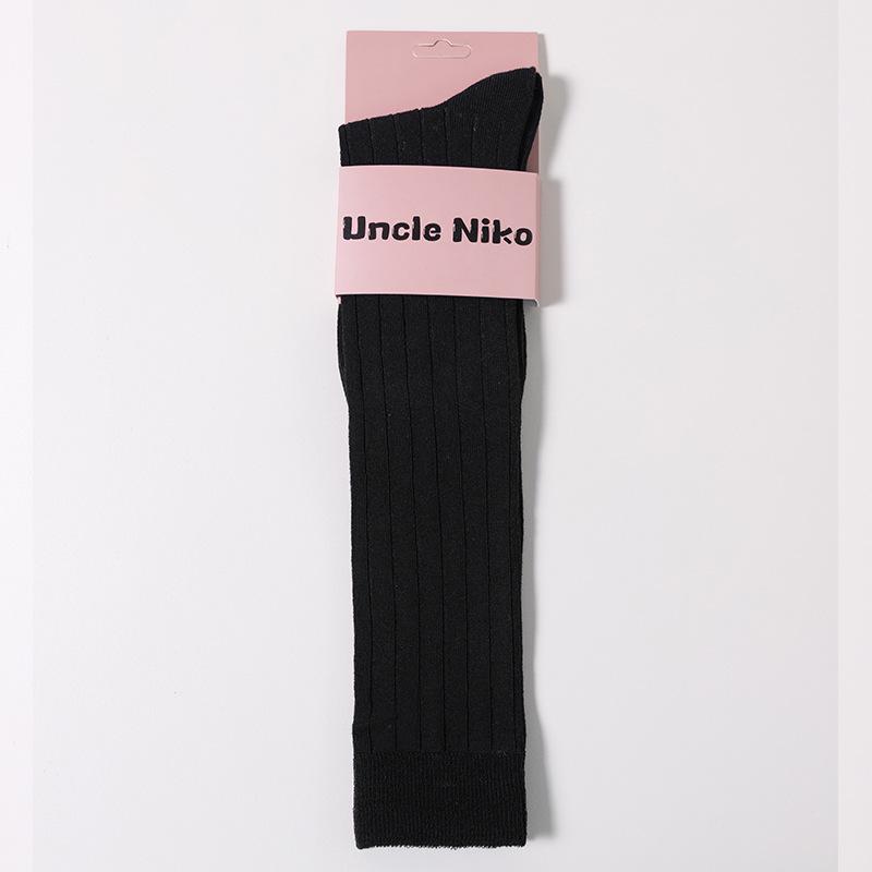 Chaussettes Mi-mollet Rayées en Coton Respirant Style Académique Japonais pour Femmes - Anti-boulochage, Absorbantes en Sueur, Printemps/Été.