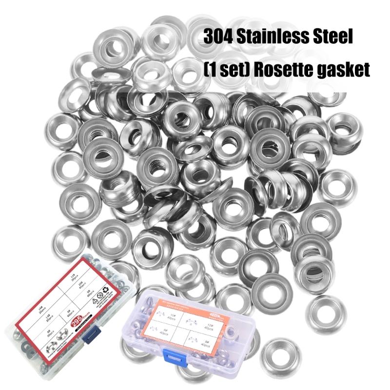 160/295Pcs Stainless Steel Conical Washer Replacement Countersunk Head Tapping Screw Washer Easy to Installation