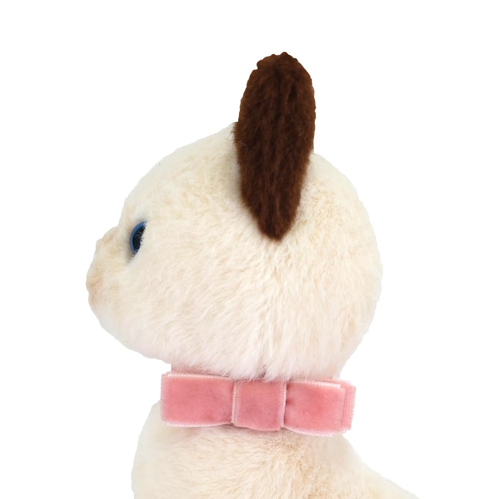 Sunlemon Jolly Beige Sitting Plush Animal Cat 13 x 12 x 19 cm P-9062
