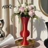 Decorative Plant Pot for Bedroom Retro Curved Flower Vase 3D Printed Flared Neck Tabletop Vase Living Room Minimalist Floral Container Home Aesthetic