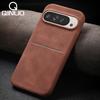 Luxury Sheep Skin Style With Card Pocket Phone Case For Google Pixel 10 9 Pro XL 8 8A 8Pro Matte Leather Clip Shockproof Cover