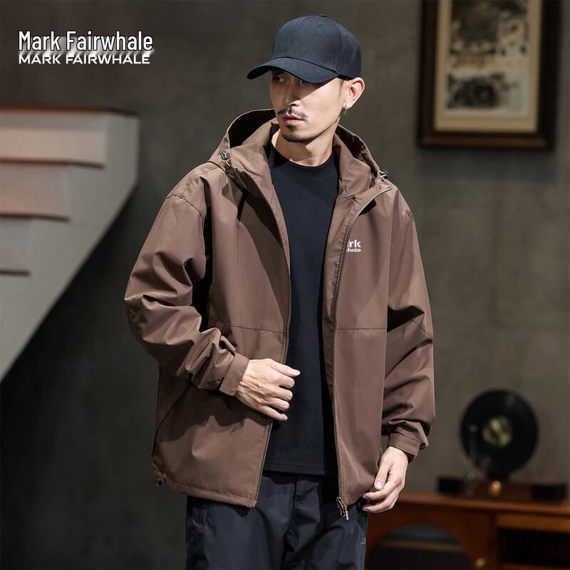 Mark Fairwhale Men s Casual Hooded Jacket 4XL