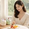 High-End Dessert Salad Fork Anti-scald Fruit Receipt Jar Mushroom Fruit Fork  Set  Household Use