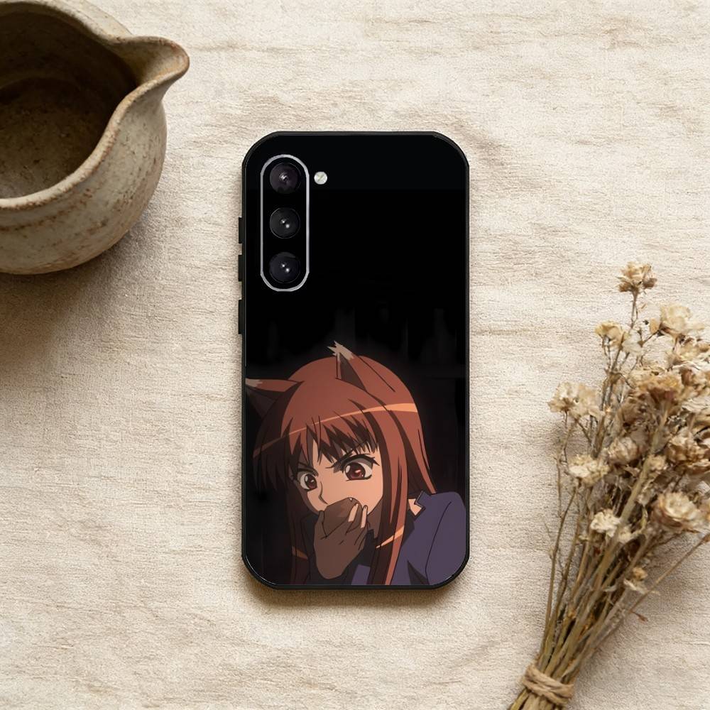 Anime R-SpiceT And B-WolfS Phone Case For Samsung Galaxy A73,A21s,A22,A31,A52,A53,A71,A41Soft Black Shell