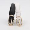 Pu Spring Womens Leather Skinny Belt Metal Pin Buckle Outdoor Leisure Waist Belt