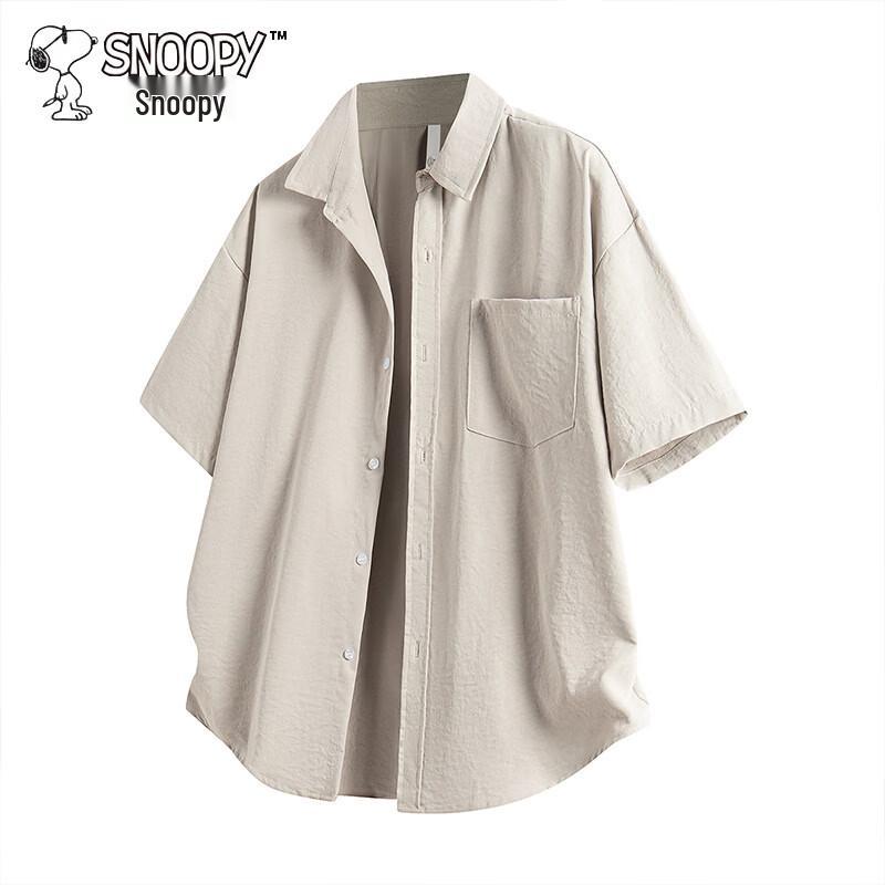 Snoopy Men s Short-Sleeve Lapel Shirt 4XL