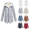 New Arrival Fleece Lined Hooded Windbreaker, Waterproof Windproof Outdoor Jacket for Autumn Winter, European American Style